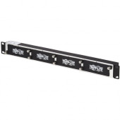 Tripp Lite High-Density Copper/Fiber Enclosure Mini Panel, 1U, 4-Cassette Capacity - For LAN Switch, Patch Panel - 1U Rack Height - Rack-mountable - Black - Cold Rolled Steel, Aluminum, Plastic N484-01U-MINI