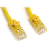 Startech.Com 25ft CAT6 Ethernet Cable - Yellow Snagless Gigabit CAT 6 Wire - 100W PoE RJ45 UTP 650MHz Category 6 Network Patch Cord UL/TIA - 25ft Yellow CAT6 Ethernet cable delivers Multi Gigabit 1/2.5/5Gbps & 10Gbps up to 160ft - 650MHz - Fluke teste