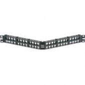 Panduit NetKey Blank Patch Panel - 48 Port(s) - 1U High - Black - 19" Wide - Flush Mount - TAA Compliance NKPPA48HDY