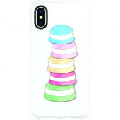 CENTON OTM Phone Case, Tough Edge, Macaron Stack - For Apple iPhone X Smartphone - Macaron Stack - Clear OP-SP-A-66