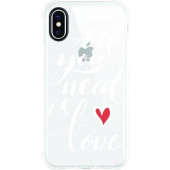 CENTON OTM Phone Case, Tough Edge, All You Need is Love - For Apple iPhone X Smartphone - All You Need is Love - White OP-SP-Z026B