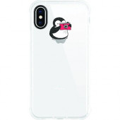 CENTON OTM Phone Case, Tough Edge, Camera Penguin - For Apple iPhone X Smartphone - Camera Penguin - Clear OP-SP-Z055A