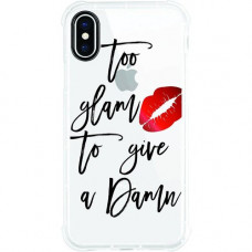 CENTON OTM Phone Case, Tough Edge, Too Glam to Give a Damn - For Apple iPhone X Smartphone - Too Glam to Give a Damn - Clear OP-SP-Z079A