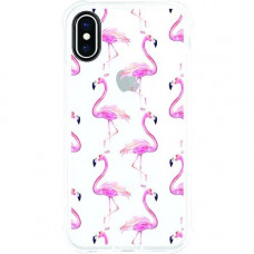 CENTON OTM Phone Case, Tough Edge, Flamingo Allover - For Apple iPhone X Smartphone - Flamingo Allover - Clear OP-SP-Z087A