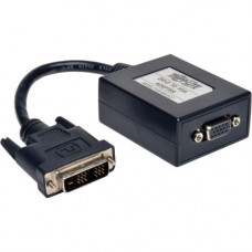 Tripp Lite 6in DVI-D to VGA Adapter Active Converter Cable 6" 1920x1200 - DVI/VGA for Video Device, Monitor, Projector - 6" - 1 x DVI-D (Single-Link) Male Digital Video - 1 x HD-15 Female VGA, 1 x Micro Type B Female USB - Black - 6" DVI/VG