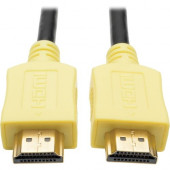 Tripp Lite 6ft Hi-Speed HDMI Cable Digital A/V UHD HDMI 4Kx2K M/M Yellow 6&#39;&#39; - HDMI for Monitor, TV, Projector, iPad, A/V Receiver, Audio/Video Device, Blu-ray Player, Camera - 1.28 GB/s - 6 ft - 1 x HDMI Male Digital Audio/Video - 1 x HDM