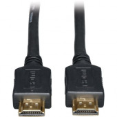 Tripp Lite High Speed HDMI Cable Ultra HD 4K x 2K Digital Video with Audio (M/M) Black 12ft - 12 ft HDMI A/V Cable for Audio/Video Device, TV, iPad, Projector - First End: 1 x HDMI Male Digital Audio/Video - Second End: 1 x HDMI Male Digital Audio/Video -