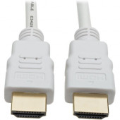 Tripp Lite High Speed HDMI 4K Cable Ultra HD Digital Video M/M White 16ft - HDMI for Audio/Video Device, Blu-ray Player, Gaming Console, Camera, A/V Receiver, Monitor, Projector, TV, iPad - 2.25 GB/s - 16.08 ft - 1 x HDMI Male Digital Audio/Video - 1 x HD