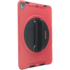 CTA Digital: Protective Case with Build in 360? Rotatable Grip Kickstand for iPad 7th & 8th Gen 10.2?, iPad Air 3 & iPad Pro 10.5?, Red - Impact Resistant, Drop Resistant - Silicone - Hand Strap - 10.3" Height x 7.3" Width x 0.8" De