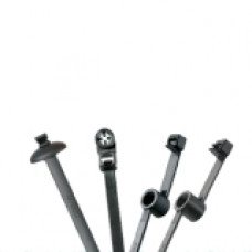 PANDUIT Stud Mounted Heat Stabilized Cable Tie - Black - 250 Pack - 120 lb Loop Tensile - TAA Compliance PLST4HS25-TL300