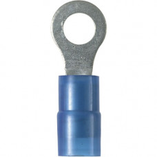 Panduit Terminal Connector - 100 Pack - 1 x Ring Terminal - Tin - Blue - TAA Compliance PN14-8R-C