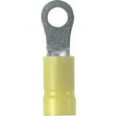 Panduit Terminal Connector - 50 Pack - 1 x Ring Terminal - Tin - Yellow PV10-10R-L