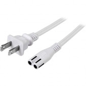 Startech.Com 6 ft White Standard Laptop Power Cord - NEMA 1-15P to C7 - For Notebook - 125 V AC / 10 A - White - 6 ft Cord Length - 1 - RoHS Compliance PXT101NB6W