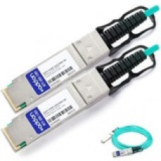 AddOn Fiber Optic Network Cable - 98.40 ft Fiber Optic Network Cable for Transceiver, Network Device - QSFP+ Network - QSFP+ Network - 40 Gbit/s - 1 Pack - TAA Compliant - TAA Compliance QSFP-H40G-AOC30M-AO