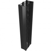 Legrand Q-Series Vertical Manager, 7&#39;&#39; H x 4" Wide, Double Sided - Black - 45U Rack Height - ABS Plastic QVMD704