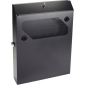 Black Box Low-Profile Vertical Wallmount Cabinet - 2U, 24" D Equipment - For LAN Switch, Patch Panel - 2U Rack Height x 19" Rack Width x 24" Rack Depth - Wall Mountable - Black Powder Coat - Steel, Mesh - 200 lb Maximum Weight Capacity - TA