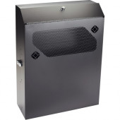 Black Box Low-Profile Vertical Wallmount Cabinet - 4U, 36"D Equipment - For LAN Switch, Patch Panel - 4U Rack Height x 19" Rack Width x 36" Rack Depth - Wall Mountable - Black Powder Coat - Steel, Mesh - 200 lb Maximum Weight Capacity - TAA