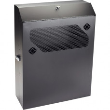 Black Box Low-Profile Vertical Wallmount Cabinet - 4U, 36"D Equipment - For LAN Switch, Patch Panel - 4U Rack Height x 19" Rack Width x 36" Rack Depth - Wall Mountable - Black Powder Coat - Steel, Mesh - 200 lb Maximum Weight Capacity - TAA