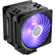 Cooler Master Hyper 212 RGB Black Edition - 441.4 gal/min Maximum Airflow - 2000 rpm - 30 dB(A) Noise - Air Cooler - 4-pin (PWM) - Socket LGA-1700, Socket LGA-1200, Socket R4 LGA-2066, Socket LGA 2011-v3, Socket R LGA-2011, Socket H LGA-1156, Socket H2 LG