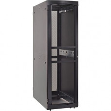 Eaton RS Rack Cabinet - For Server, LAN Switch, Patch Panel, PDU, UPS - 42U Rack Height - Black - Metal - 2000 lb Dynamic/Rolling Weight Capacity - 3000 lb Static/Stationary Weight Capacity - TAA Compliance RSVNS4282B