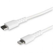 Startech.Com 1m/3.3ft USB C to Lightning Cable - MFi Certified - Heavy Duty Lightning Cable - White - Durable USB Charging Cable (RUSBCLTMM1MW) - 3.28 ft Lightning/USB Data Transfer Cable for iPad, iPhone - First End: 1 x 24-pin Type C Male USB - Second E