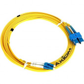 Axiom LC/SC Singlemode Duplex OS2 9/125 Fiber Optic Cable 10m - Fiber Optic for Network Device - 32.81 ft - 2 x LC Male Network - 2 x SC Male Network LCSCSD9Y-10M-AX