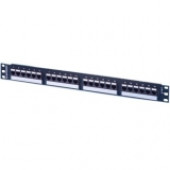 Legrand Group Ortronics 24 Port TechChoice Patch Panel, Cat6 - 24 Port(s) - 24 x RJ-45 - 1U High - Black - Rack-mountable SP6U24