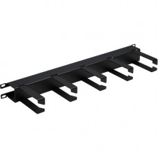 Tripp Lite Horizontal Cable Manager - Metal Rings, Black, 1U - Black - 1U Rack Height - Cold Rolled Steel, Metal SRCABLERING1UHD