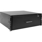 Tripp Lite 4U Locking Rackmount Storage Drawer Rack Enclosures/ Open Frame - 19" 4U Wide Rack-mountable - Black Powder Coat - Cold-rolled Steel (CRS) - 50 lb x Maximum Weight Capacity SRDRAWER4U