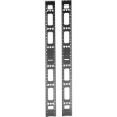 Tripp Lite 45U Rack Enclosure Server Cabinet Vertical Cable Management Bars - Black - 2 Pack - 45U Rack Height - RoHS Compliance SRVRTBAR45