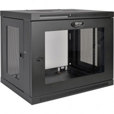 Tripp Lite 9U Wall Mount Rack Enclosure Server Cabinet w/ Acrylic Glass Front Door - For LAN Switch - 9U Rack Height x 19" Rack Width x 16.50" Rack Depth - Wall Mountable - Black - Plexiglass - 200 lb Maximum Weight Capacity - 140 lb Static/Stat