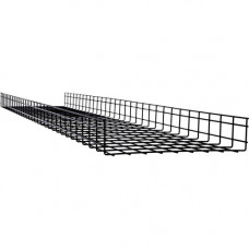 Tripp Lite Wire Mesh Cable Tray - 450 x 100 x 3000 mm (18 in. x 4 in. x 10 ft.), 6 Pack - Black Powder Coat - 6 Pack - Steel SRWB18410STR6