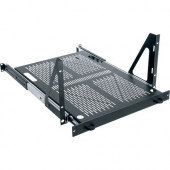 Middle Atlantic Products SS-VTR Series Heavy-Duty Sliding Shelf - 15.90" 4U Wide x 23" Deep - Black - 75 lb x Maximum Weight Capacity SS4-23VTR