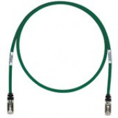 Panduit Cat.6a S/FTP Patch Network Cable - 3 ft Category 6a Network Cable for Network Device - First End: 1 x RJ-45 Male Network - Second End: 1 x RJ-45 Male Network - Patch Cable - Shielding - 26 AWG - Green - 25 - TAA Compliance STP6X3GR-Q