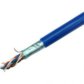 Weltron Cat.6a FTP Network Cable - 1000 ft Category 6a Network Cable for Network Device - Bare Wire - Bare Wire - Shielding - Blue T2404L6A-SHP-BL