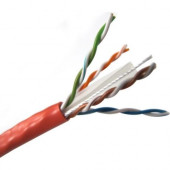 Weltron CAT6 Stranded (CMR) Network Cable - 1000 ft Category 6 Network Cable for Network Device - First End: 1 x Bare Wire - Second End: 1 x Bare Wire - 23 AWG - Orange T2404L6PA-OR