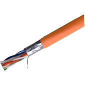 Weltron CAT6 Stranded Shielded (CMR) Network Cable - 1000 ft Category 6 Network Cable for Network Device - First End: 1 x Bare Wire - Second End: 1 x Bare Wire - Shielding - 23 AWG - Orange T2404L6PASH-OR