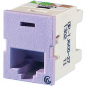 Legrand Group Ortronics Clarity 6 TracJack, T568A/B, 180 degree, Purple - 1 x RJ-45 Female - Purple TJ600-27