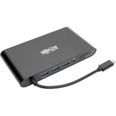 Tripp Lite USB C Docking Station 4k USB Hub HDMI VGA mDP Gbe Charging Black, USB Type C, USB-C, USB Type-C - for Notebook/Tablet PC/Desktop PC/Smartphone - 60 W - USB Type C - 4 x USB Ports - 3 x USB 3.0 - Network (RJ-45) - HDMI - VGA - Mini DisplayPort -