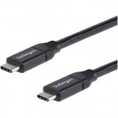 Startech.Com 2m 6 ft USB C to USB C Cable w/ 5A PD - M/M - USB 2.0 - USB-IF Certified - USB Type C Cable - USB C Charging Cable - USB C PD Cable - 6.60 ft USB Data Transfer Cable for Chromebook, Docking Station, Notebook, MacBook, MacBook Pro - First End: