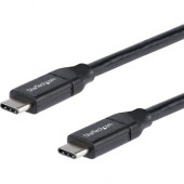 Startech.Com 0.5m USB C to USB C Cable w/ 5A PD - M/M - USB 2.0 - USB-IF Certified - USB Type C Cable - USB C Charging Cable - USB C PD Cable - 1.64 ft Thunderbolt 3 Data Transfer Cable for MacBook Pro, MacBook, Chromebook, Power Bank, Notebook, Docking S