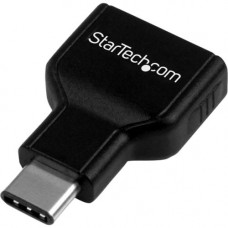 Startech.Com USB-C to USB-A Adapter M/F - USB 3.0 - USB Type C to A Adapter - Connect to USB C laptops such as Apple MacBook, Chromebook Pixel & more - 1 Pack - 1 x Type C Male USB - 1 x Type A Female USB - Nickel Connector - Black USB31CAADG