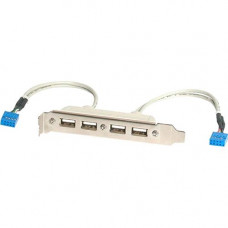 Startech.Com 4 Port USB A Female Slot Plate Adapter - USB panel - 4 pin USB Type A (F) - USB - 11.25 - Type A Female USB - Proprietary Connector USBPLATE4