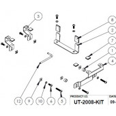 Havis UT-2008-KIT - Mounting component (2 spacers, washers, 3 mounting brackets, screws, rear fence) - for Havis UT-2001 - TAA Compliance UT-2008-KIT