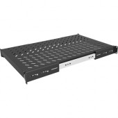 Vertiv 1U Depth Adjustable Sliding Shelf 100lbs - 1U Rack Height x 19" Rack Width x 33.60" Rack Depth - Rack-mountable - Black - Metal - 100 lb Maximum Weight Capacity VRA3002