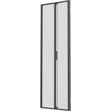 Vertiv VR 48U x 600mm Wide Split Perforated Doors Black - Metal - Black - 48U Rack Height - 2 Pack - 23.6" Width VRA6007