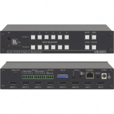 Kramer VS-62H 6x2 4K HDMI Matrix Switcher - Blu-ray Disc Player, TV, PC, HDTV Compatible - 1Serial, 1 x RJ-45 Network, 1Mini USB, 6 x HDMI Digital Audio/Video In, 2 x HDMI Digital Audio/Video Out, 1 x 3.5mm Infrared, Terminal Block VS-62H