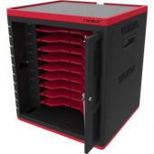 Rocstor Volt SC10 Sync & Charging Station - Up to 10.1" Screen Support - 16.9" Height x 15.7" Width x 13.8" Depth - Desktop, Wall Mountable - Plastic, Steel - Black, Red VTSC10-01