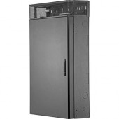 Panduit TrueEdge Vertical Wall Mount Enclosure, 3RU, Black - For Server, Switch, Networking - 3U Rack Height - Wall Mountable Enclosed Cabinet - Black - Steel - 200 lb Maximum Weight Capacity - TAA Compliance WME3BL