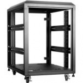 Istarusa Claytek 15U 4-Post Open Frame Rack - 15U Rack Height x 19" Rack Width - Rack-mountable - Black - 2200 lb Maximum Weight Capacity - RoHS, TAA Compliance WX-158-EX